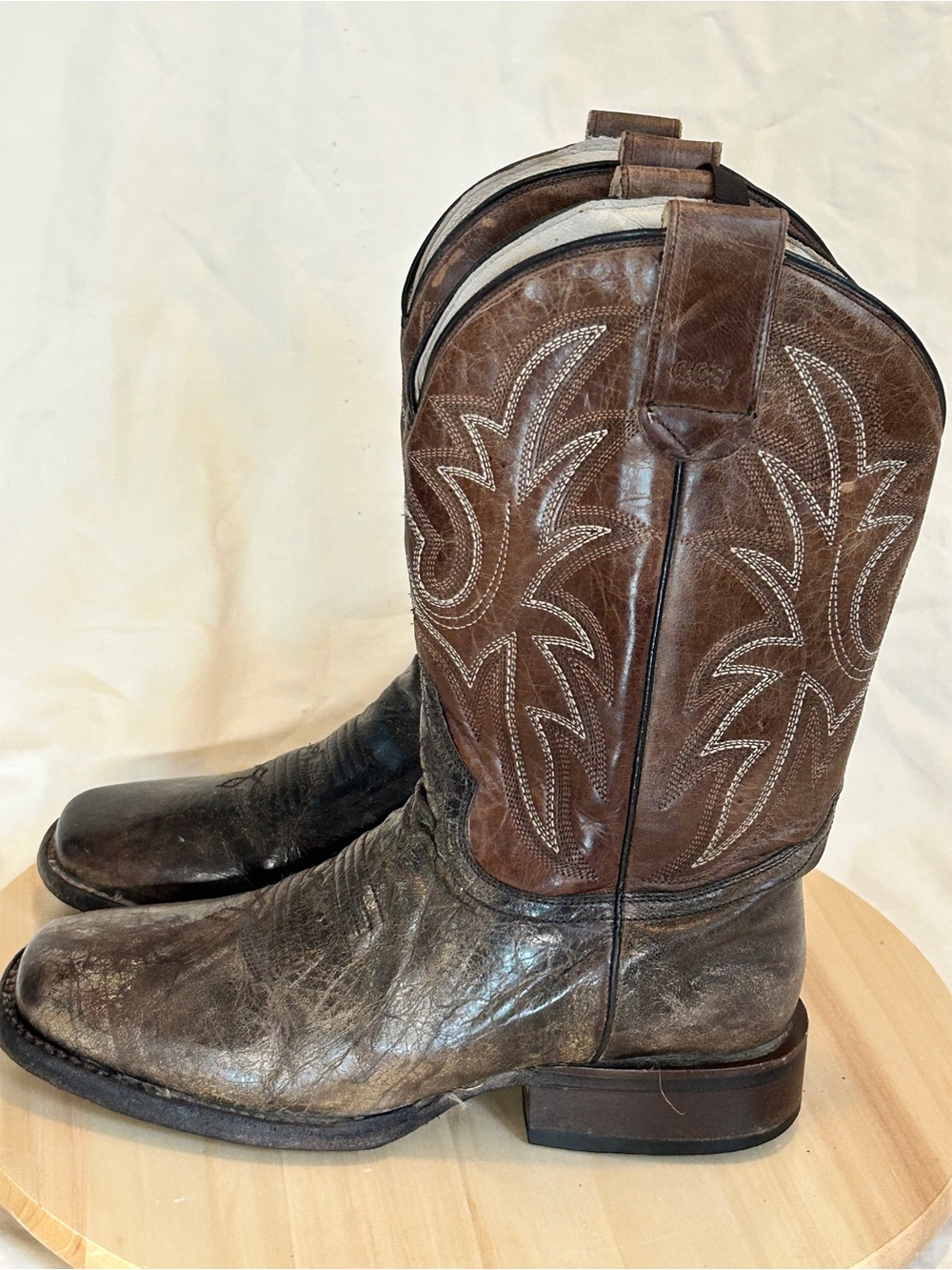 Roper Men’s Sidewinder 8250 Brown Leather Western Cowboy Boots US 7 D
